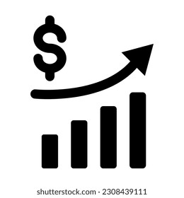 Economics Vector Glyph Icon For Personal And Commercial Use.
