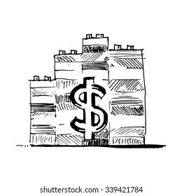Economics. Vector illustration isolated on white background