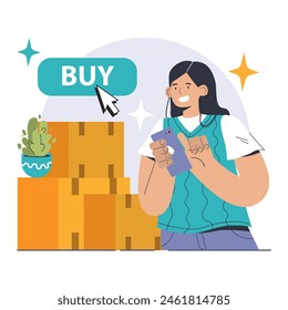 Economies of scale. Company scale of operation, amount of output produced per unit of time. Mass production efficiency. Flat vector illustration