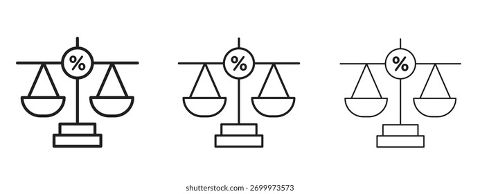 Economies of scale icon linear style sign for mobile concept and web design.