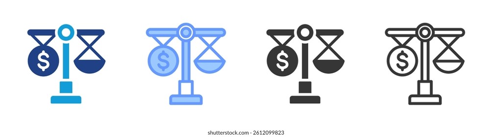 Economies Of Scale icon set multiple style collection