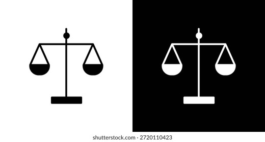 Wirtschaftlichkeit der Skala Symbol einfache flache grafische Illustrationen. Schwarz-weiße Silhouette Vektor
