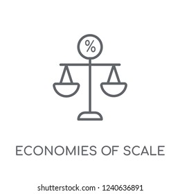 Economies of scale linear icon. Modern outline Economies of scale logo concept on white background from business collection. Suitable for use on web apps, mobile apps and print media.