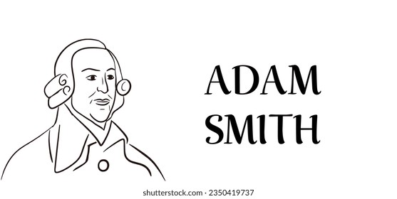 Ökonom Adam Smith Porträtskizze