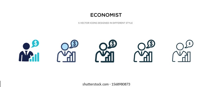economist icon in different style vector illustration. two colored and black economist vector icons designed in filled, outline, line and stroke style can be used for web, mobile, ui