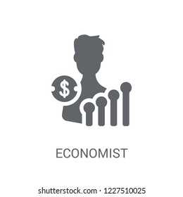 Economist icon. Trendy Economist logo concept on white background from Cryptocurrency economy and finance collection. Suitable for use on web apps, mobile apps and print media.