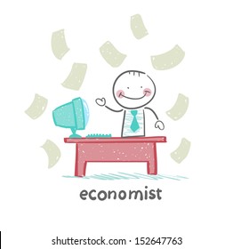 economist  sitting at work