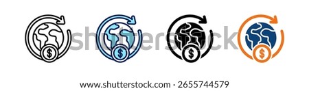 Economy All In One Icon Multi Styles Vector Set