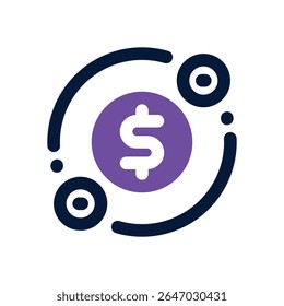 economy cycle duotone icon. Sleek and modern vector icon for websites, mobile apps, marketing materials, and corporate design. Fully scalable and ready to use.