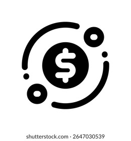 economy cycle glyph icon. Strong and solid vector icon for websites, mobile interfaces, presentations, and visual branding. High quality and easy to edit.