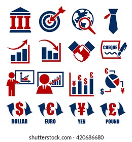 economy, economic icon set