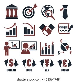 economy, economic icon set