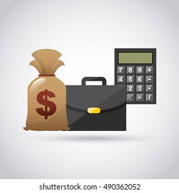 economy and finances flat icons vector illustration design