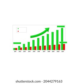 Economy forex graphs red and green.
vector illustration.