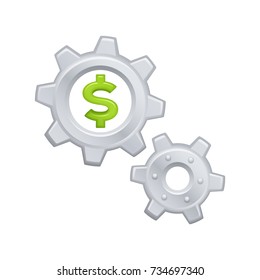 Economy Gears -  of the Realistic Icons Collection. A professional, realistic, pixel aligned icon.