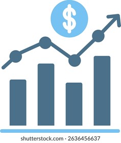 Economy Glyph Two Colour Icon