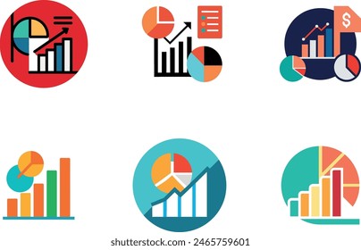 Economy Graph Economy Graph of Vector Illustration Set