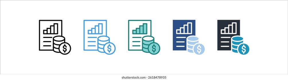 Economy-Symbol in verschiedenen Stil-Vektorgrafik