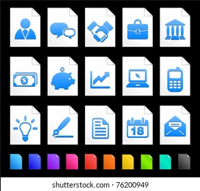 Economy Icon on Document Icon Collection Original Illustration