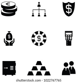 economy icon set