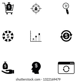economy icon set