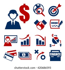 economy icon set