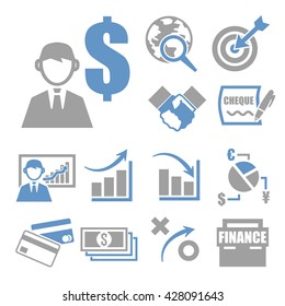 economy icon set