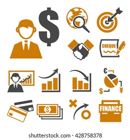 economy icon set
