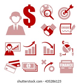 economy icon set