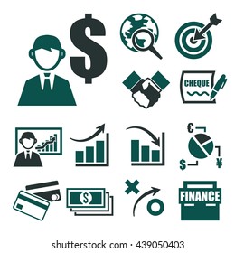 economy icon set
