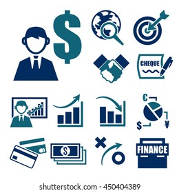 economy icon set