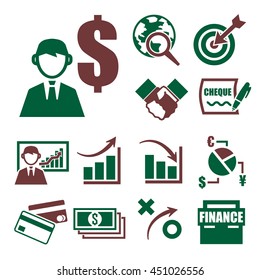 economy icon set