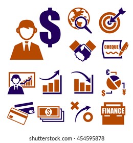 economy icon set