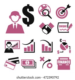 economy icon set