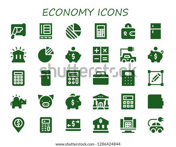 \
economy icon set. 30 filled economy icons. Simple modern icons\
about  - Spreading, Refrigerator, Pie chart, Calculator, Wallet,\
Fridge, Financial, Pie graph, Piggy bank, Electric\
car