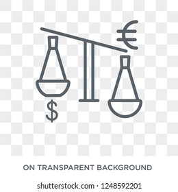 Economy icon. Trendy flat vector Economy icon on transparent background from Cryptocurrency economy and finance collection. High quality filled Economy symbol use for web and mobile