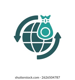 economy icon. vector.Editable stroke.linear style sign for use web design,logo.Symbol illustration.