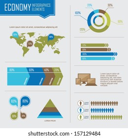 Economy Info graphics, Vector illustration