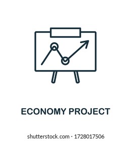 Economy Project icon from business training collection. Simple line Economy Project icon for templates, web design and infographics