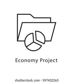 Economy Project Vector Line Icon 