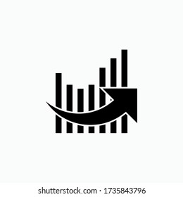 Economy Recovery Icon. UI Symbol - Vector. Presented In Glyph Style.