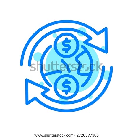 Economy Resumption Icon In Shape Vector Illustration