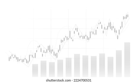 Economy situation concept. financial business statistics with candlestick chart show stock market