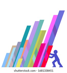 Economy Support - Vector Illustration,  Neutral Background
