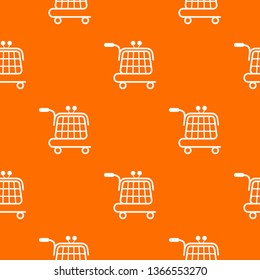 Economy trolley pattern vector orange for any web design best