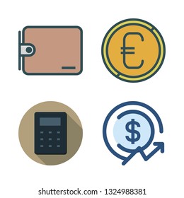 economy vector icon set
