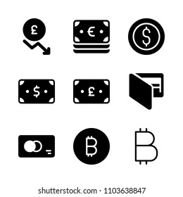 Economy vector icon set. blockchain, 3d, e-business and retail icons vector illustration.