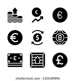 Economy vector icon set. british, britain, logistics and network icons vector illustration.