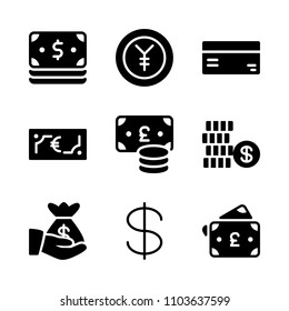 Economy vector icon set. closeup, shopping, hundred and retail icons vector illustration.