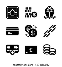 Economy vector icon set. fortune, finance, illustration and object icons vector illustration.